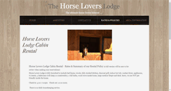 Desktop Screenshot of horseloverslodge.com