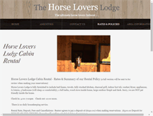 Tablet Screenshot of horseloverslodge.com